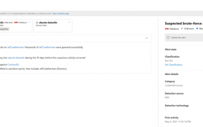 Microsoft Defender for Identity native alert page in Microsoft 365 Defender