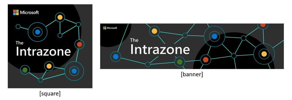 The Intrazone introduces a new logo, showing how it appears in a square format (left) and a rectangle format (right).