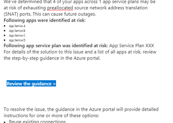Be rational about SNAT Port Exhaustion Alert on Azure App Service
