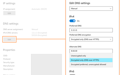 Windows Insiders gain new DNS over HTTPS controls