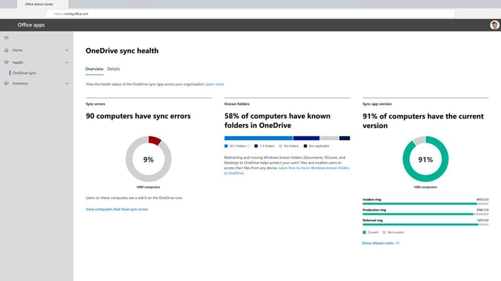 OneDrive sync admins reports let you see who in your organization is running OneDrive sync and any errors they might be experiencing.