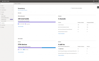 Inventory on Microsoft 365 Apps admin center goes GA!