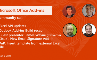 Office Add-ins community call – June 2021