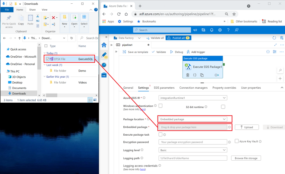 run-sql-ssis-activity-settings-embedded-package.png