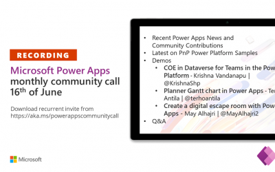 Power Apps Community Call – June 2021