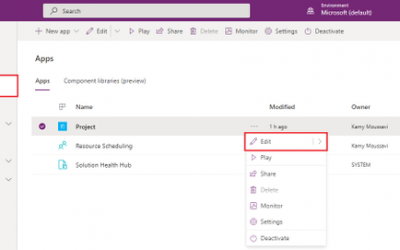 Creating a My Tasks view for Project Power App