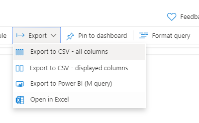 Log Analytics – Open In Excel