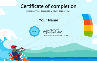 Microsoft 365 Defender Ninja August 2021 special edition!