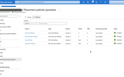 Azure VMware Solution Releases Placement Polices in Public Preview