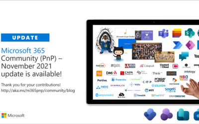 Microsoft 365 PnP Community – November 2021 update