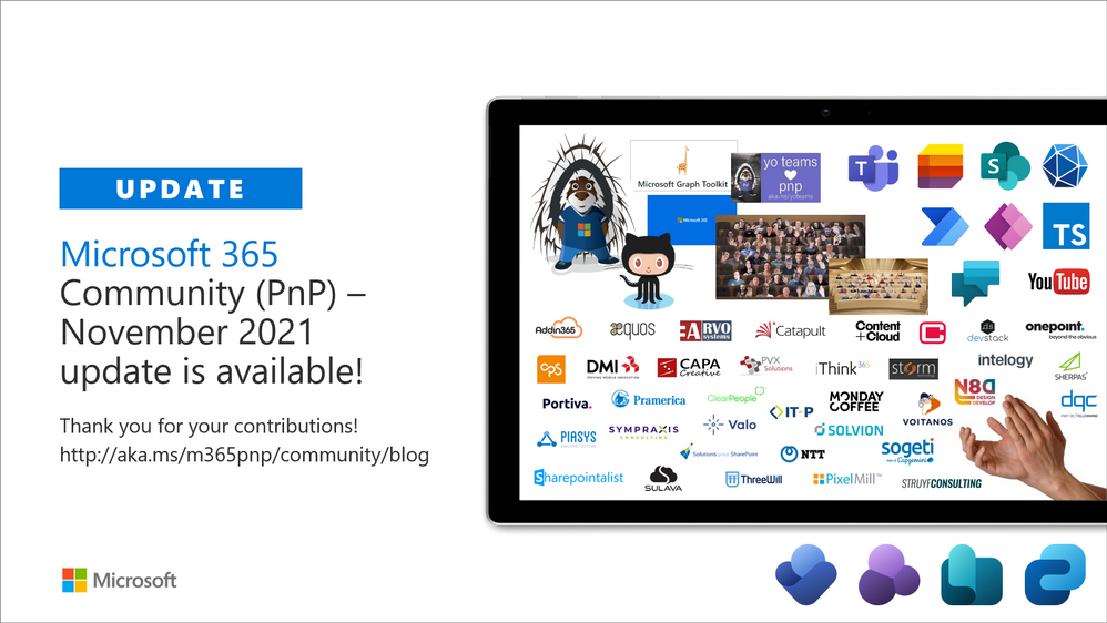 Microsoft 365 PnP Community – November 2021 update