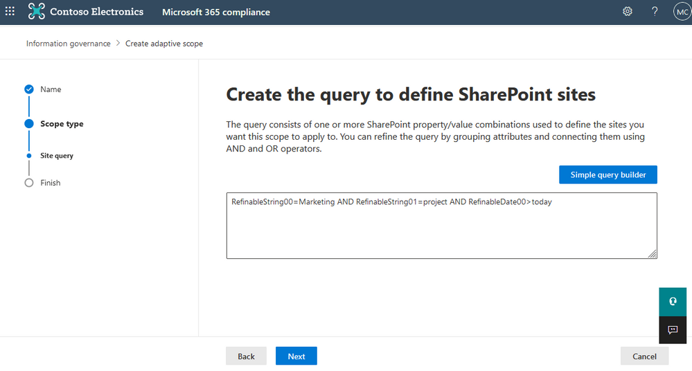 Creating a SharePoint site scope using KQL
