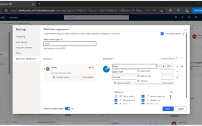Customize work item cards to boost seller productivity