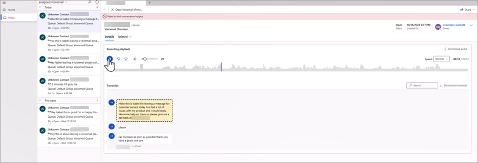 Add voicemail to your call queue management