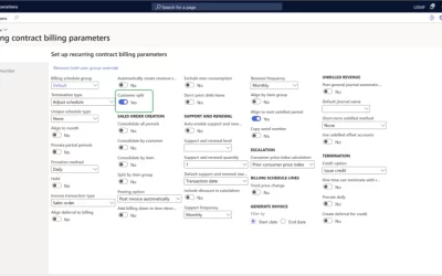 Split recurring contract billing across multiple customers