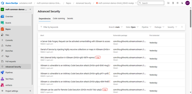 Uma introdução ao GitHub Advanced Security agora nativo no Azure DevOps