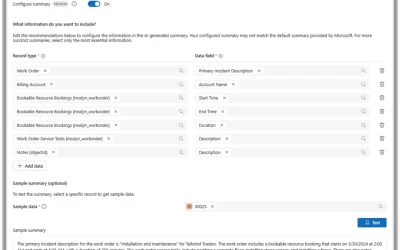 Announcing configurable Copilot summaries in Field Service