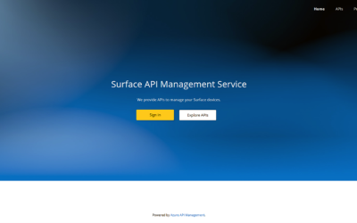 Introducing the Surface API Management Service