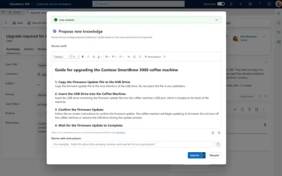 Empower agents to draft case-based knowledge articles with Copilot