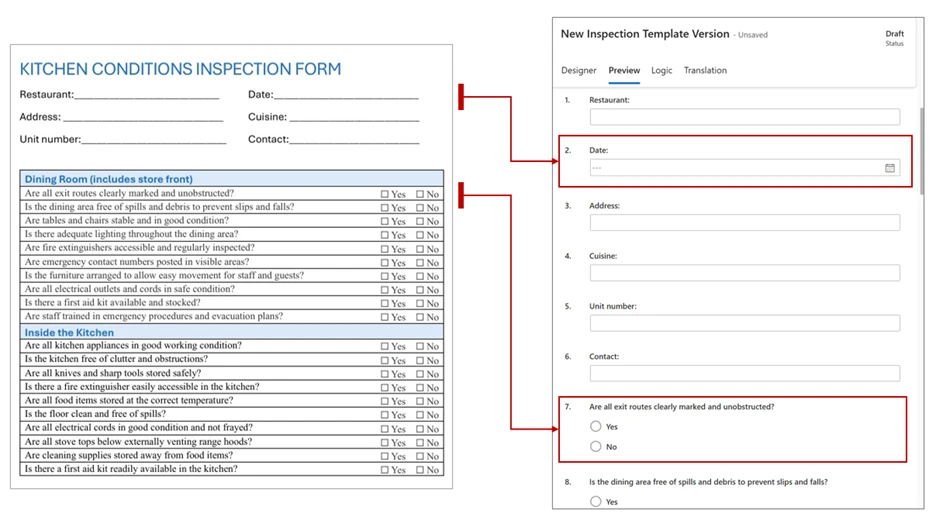 Inspection builder preview: digital transformation made easy with AI