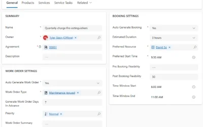 Use agreements in Field Service to automatically generate recurring work orders 