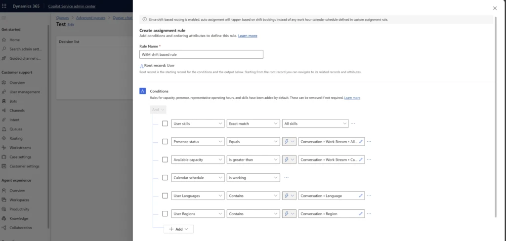 Improve contact center operations with shift-based routing